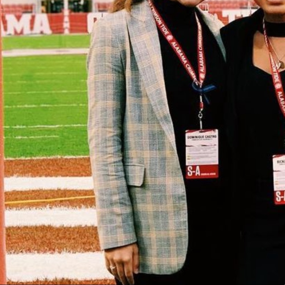 Mango Plaid Blazer